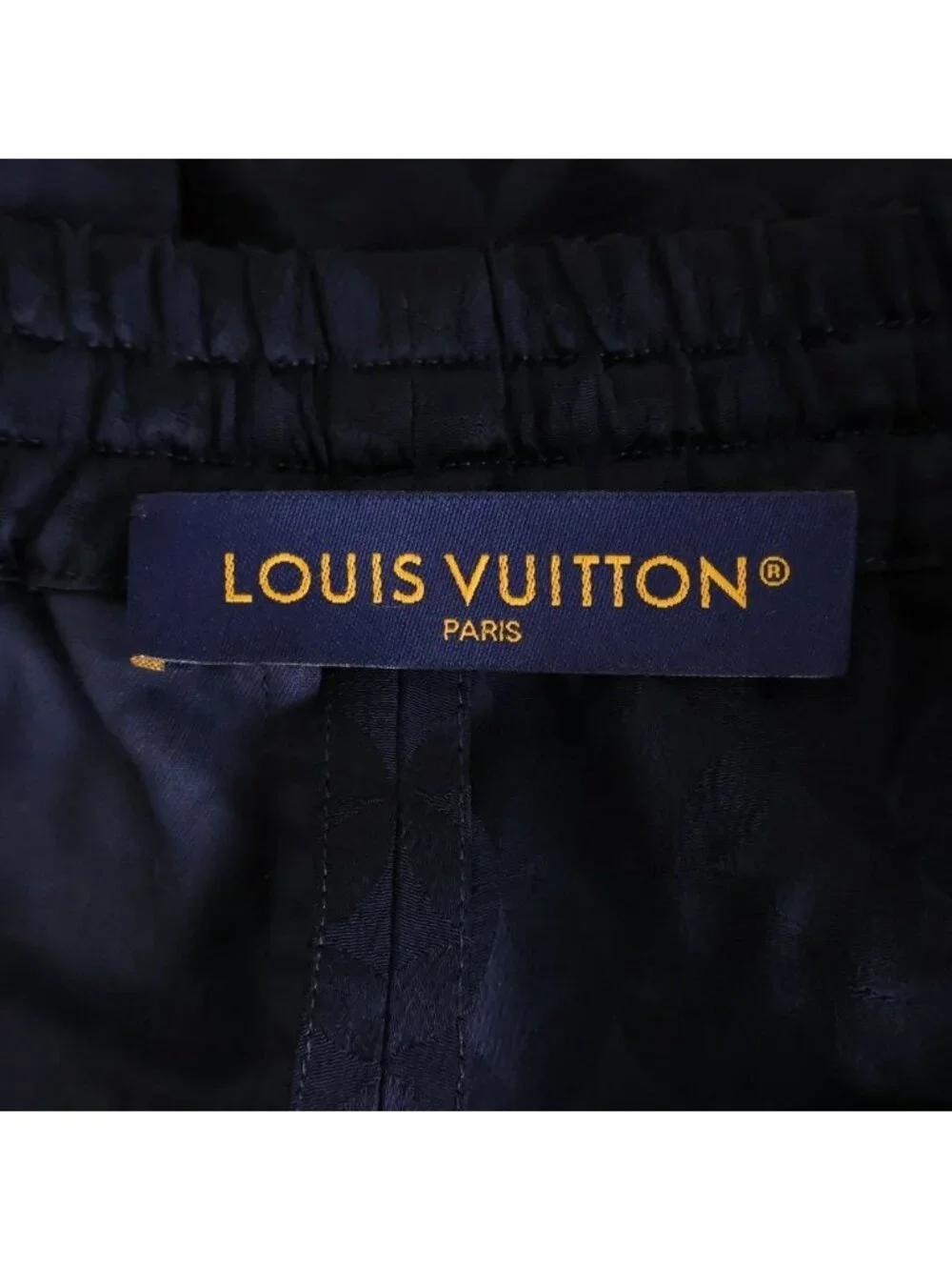 Louis Vuitton Monogram Graphic Jacquard All Over Pattern Rayon Shorts Navy